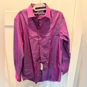 Kenneth Cole Reaction Slim Fit Dress Shirt Purple NWT 15.5 32/33